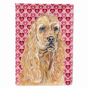 Hearts Love and Valentine's Day Dog Portrait Flag Garden Size - 615872779796