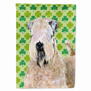 St. Patrick's Day Shamrock Dog Portrait Flag Garden Size - 705332064859
