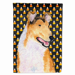 Candy Corn Halloween Dog Portrait Flag Garden Size - 705332061513