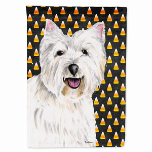 Candy Corn Halloween Dog Portrait Flag Garden Size - 705332061261
