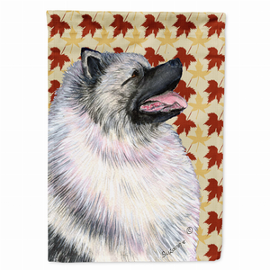 Fall Leaves with Dog Portrait Flag Garden Size - 705332064224