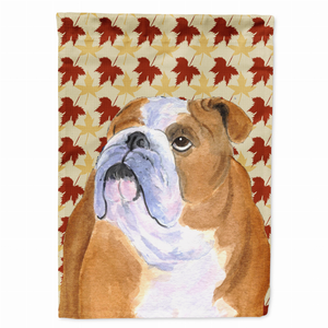 Fall Leaves with Dog Portrait Flag Garden Size - 705332064194