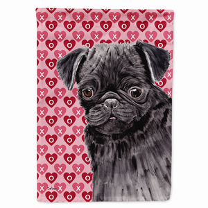 Hearts Love and Valentine's Day Dog Portrait Flag Garden Size - 705332063722