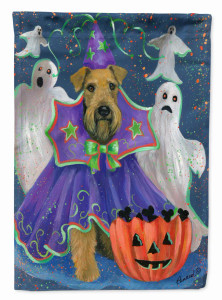 Halloween Dog Art Flag Canvas - 194030044391