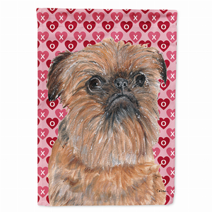 Hearts Love and Valentine's Day Dog Portrait Flag Garden Size - 615872779819