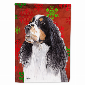 Red and Green Snowflakes Holiday Christmas Dog Flag Garden Size - 615872809721