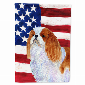 USA American Flag with Dog Flag Garden Size - 705332048361
