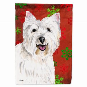 Red and Green Snowflakes Holiday Christmas Dog Flag Garden Size - 705332068109