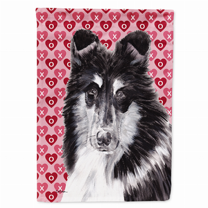 Hearts Love and Valentine's Day Dog Portrait Flag Garden Size - 615872809318