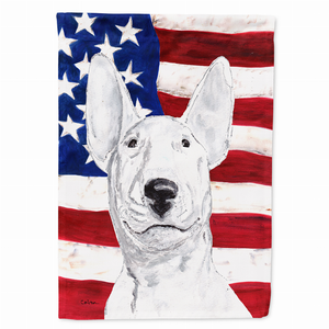 Dog with American Flag Garden Size Flag - 615872776689
