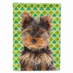 St. Patrick's Day Shamrock Dog Portrait Flag Garden Size - 615872864409