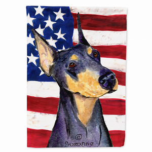 USA American Flag with Dog Flag Garden Size - 705332048248