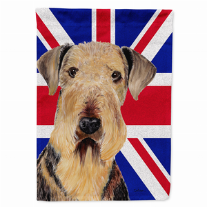 Dog with English Union Jack British Flag Garden Size Flag - 615872818679
