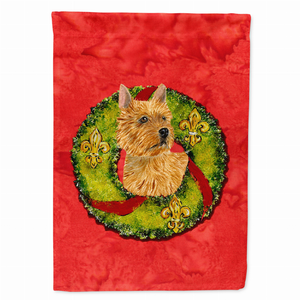 Christmas Wreath With Dog Flag Garden Size - 705332049894