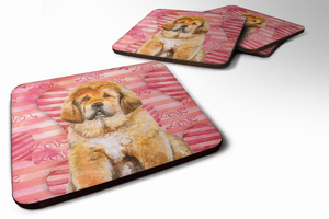 Love Design with Dog Foam Coaster Set of 4 - 652259212408