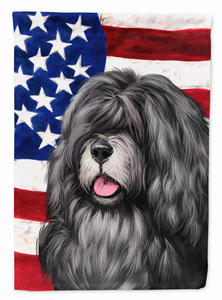 American Flag with Dog Artwork Flag Garden Size - 194030222447