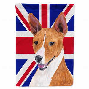 Dog with English Union Jack British Flag Garden Size Flag - 615872818815