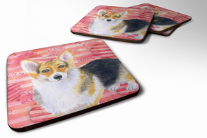 Love Design with Dog Foam Coaster Set of 4 - 652259211616