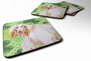 St Patrick's Design with Dog Foam Coaster Set of 4 - 652259213085