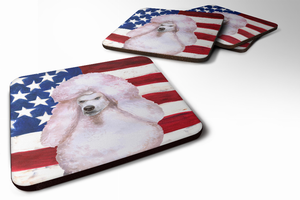 Patriotic Design with Dog Foam Coaster Set of 4 - 652259211494