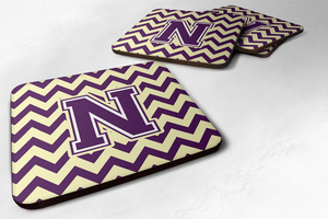 Letter Chevron Design Foam Coaster Set of 4 - 638508287595
