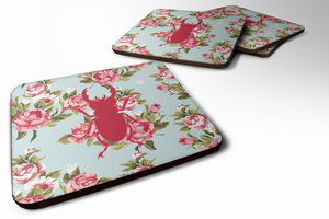 Beetle Shabby Chic Foam Coaster - 705332173292