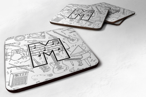 Letter Musical Note Letters Foam Coaster Set of 4 - 615872973248