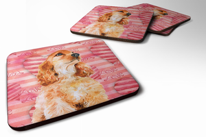 Love Design with Dog Foam Coaster Set of 4 - 652259212255