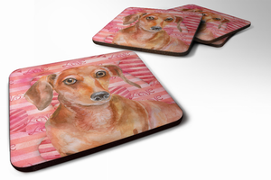 Love Design with Dog Foam Coaster Set of 4 - 652259212262