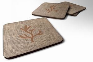 Burlap/Sealife Foam Coaster - 705332170925