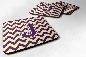 Letter Chevron Design Foam Coaster Set of 4 - 638508287557