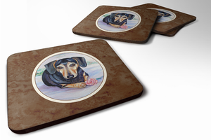 Dog Breed Dachshund Group Foam Coaster - 638508340252