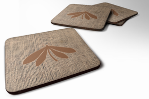 Burlap/Insects Foam Coaster - 705332170741