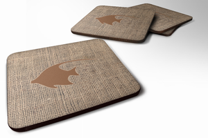 Burlap/Sealife Foam Coaster - 705332170338