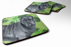 St Patrick's Design with Dog Foam Coaster Set of 4 - 652259213009