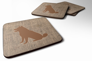 Burlap/Dog Breed Foam Coaster - 705332171373