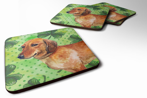 St Patrick's Design with Dog Foam Coaster Set of 4 - 652259212583