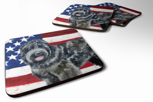 Patriotic Design with Dog Foam Coaster Set of 4 - 652259211098