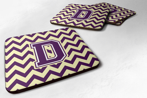 Letter Chevron Design Foam Coaster Set of 4 - 638508287496