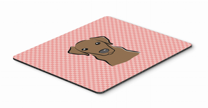 Checkerboard Design with Dog Mouse Pad, Hot Pad or Trivet - 615872913732