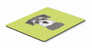 Checkerboard Design with Dog Mouse Pad, Hot Pad or Trivet - 615872914074