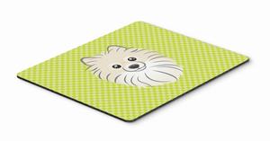 Checkerboard Design with Dog Mouse Pad, Hot Pad or Trivet - 615872914081