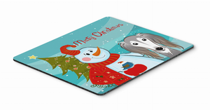 Snowman with Mouse Pad, Hot Pad or Trivet - 638508135544
