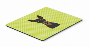 Checkerboard Design with Dog Mouse Pad, Hot Pad or Trivet - 615872914418