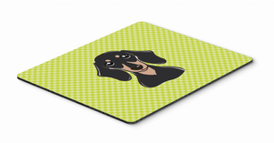 Checkerboard Design with Dog Mouse Pad, Hot Pad or Trivet - 615872914166