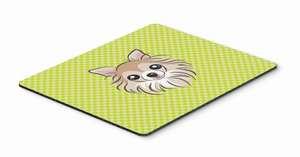 Checkerboard Design with Dog Mouse Pad, Hot Pad or Trivet - 615872914524