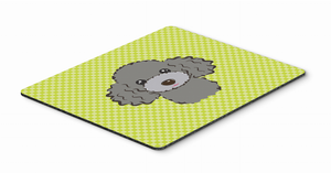 Checkerboard Design with Dog Mouse Pad, Hot Pad or Trivet - 615872914609