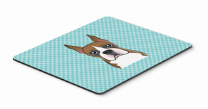 Checkerboard Design with Dog Mouse Pad, Hot Pad or Trivet - 615872913008