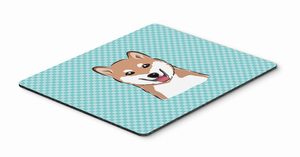 Checkerboard Design with Dog Mouse Pad, Hot Pad or Trivet - 615872913022