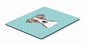 Checkerboard Design with Dog Mouse Pad, Hot Pad or Trivet - 615872913374
